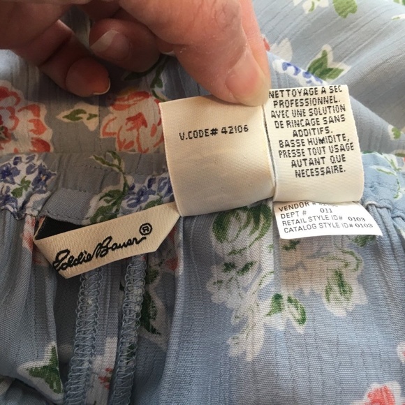 ❤️Eddie Bauer Floral Print Skirt 100%Rayon Sz S/P - Picture 7 of 7